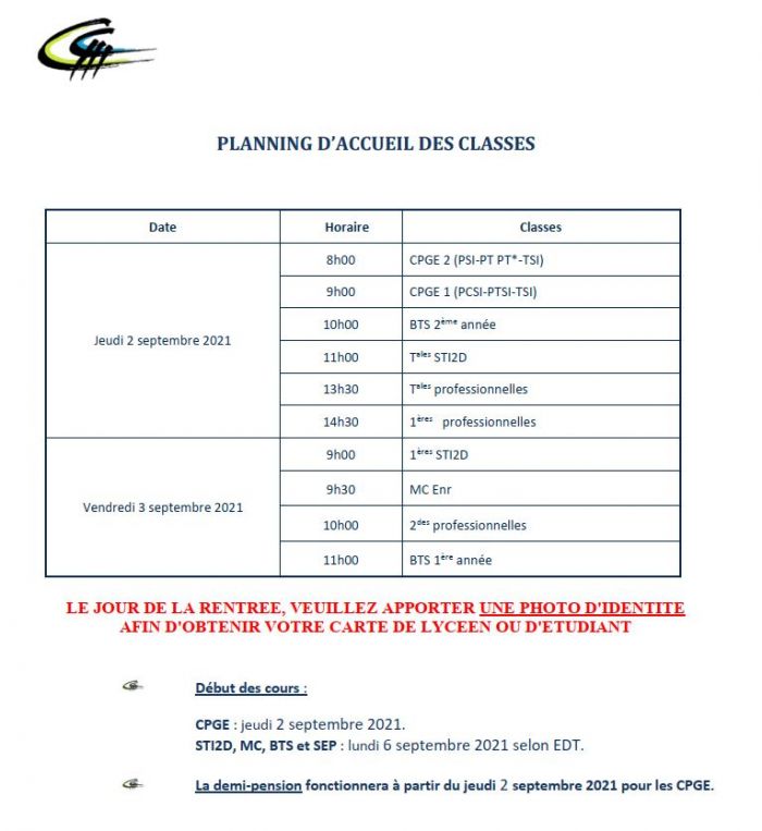 rentrée accueil des classes rentrée accueil des classes