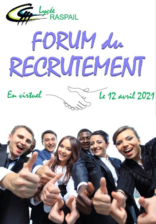 Forum de recrutement 2021 au Lycée Raspail, Paris 14 Forum de recrutement 2021 au Lycée Raspail, Paris 14
