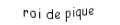 Je suis une carte. Je viens  après le dame, je suis noir mais pas de trefle.